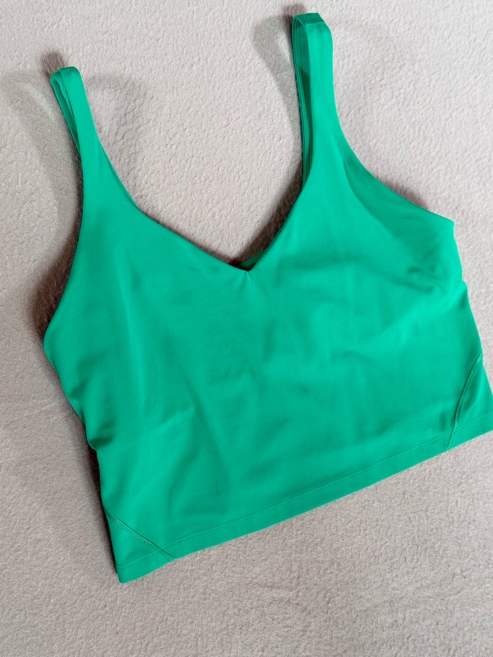 Lululemon Women Solid Kelly Green Align Tank Nulu Cropped Yoga Bra Top W1DUDS 14